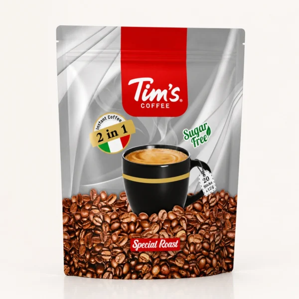 بسته‌بندی کافی‌میکس بدون قند و رژیمی تیمز در فروشگاه بارولو