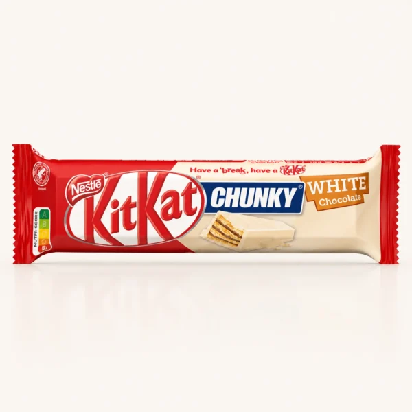 بسته‌بندی شکلات کیت کت چانکی با روکش شکلات سفید (KitKat Chunky White) در فروشگاه بارولو