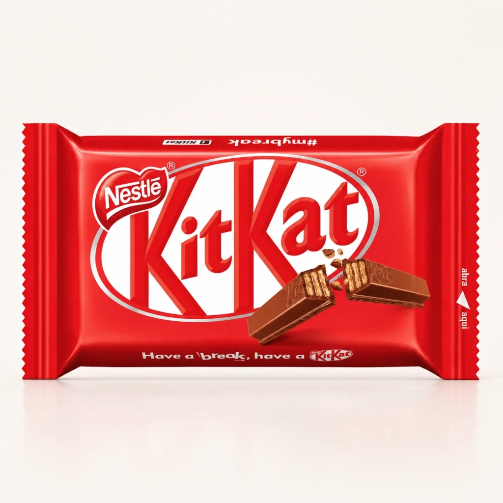 بسته‌بندی قرمزرنگ شکلات کیت کت ۴ انگشتی شیری نستله (KitKat 4 Finger) در فروشگاه بارولو