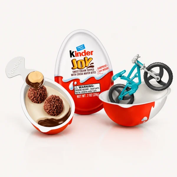 تخم مرغ شانسی کیندر جوی (Kinder Joy) ۲۰ گرمی شامل کرم شیری و اسباب‌بازی در فروشگاه بارولو